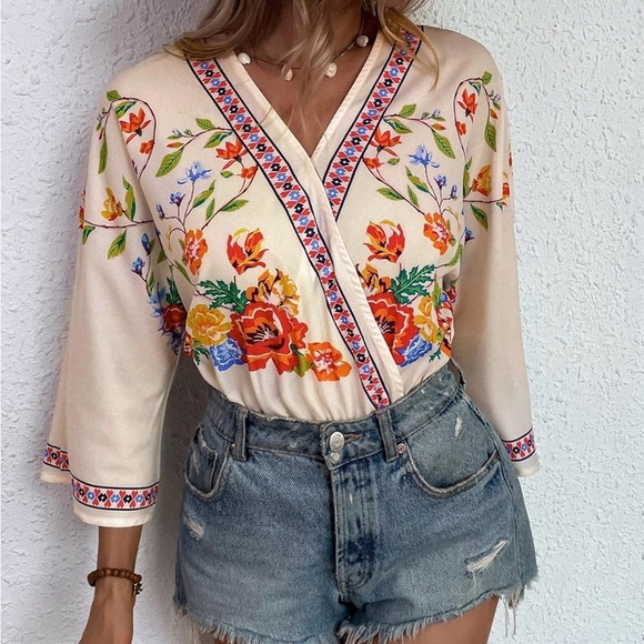Floral Boho Bodysuit - Picture 2 of 10